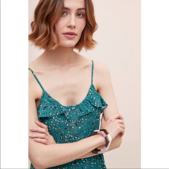 Kachel x Anthropologie Leo print jade jumpsuit - Picture 3 of 8